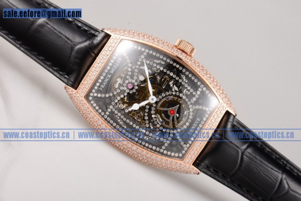 Franck Muller Cintree Curvex Skeleton Watch Best Replica Rose Gold 8880 A S1 SQT - Click Image to Close